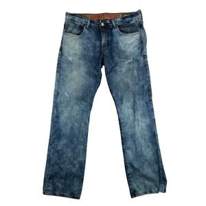 Unionbay‎ Straight Leg Jeans Distressed Denim Blue Mens 34x32 Y2K Medium Wash